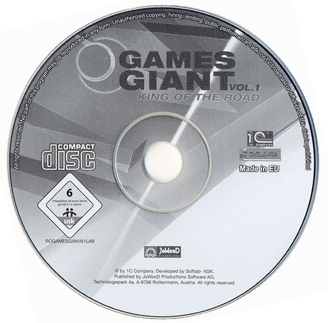 Media for 15 Giant Games Vol.1 (Windows): King of the Road disc
