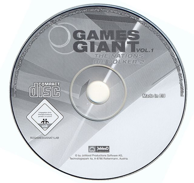 Media for 15 Giant Games Vol.1 (Windows): The Nations disc