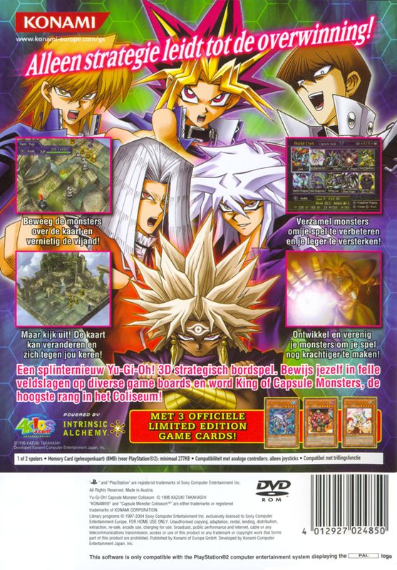 Back Cover for Yu-Gi-Oh!: Capsule Monster Coliseum (PlayStation 2)