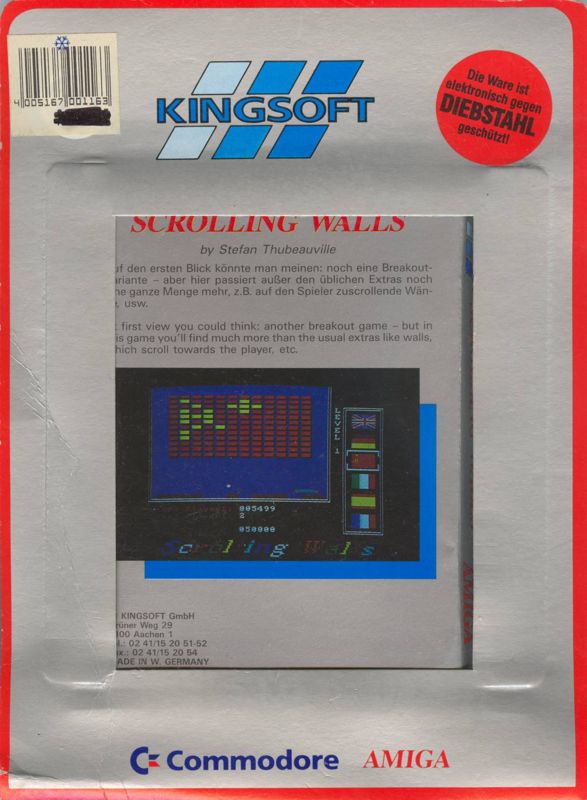 Back Cover for Scrolling Walls (Amiga)