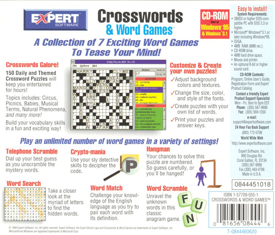Crosswords & Word Games cover or packaging material MobyGames