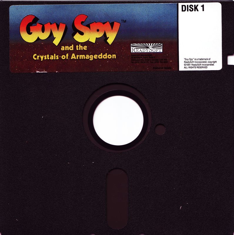 Media for Guy Spy and the Crystals of Armageddon (DOS) (5.25" disks release): Disk 1/8
