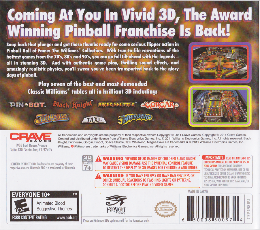 Pinball Hall of Fame: Williams Collection - Xbox 360, Xbox 360