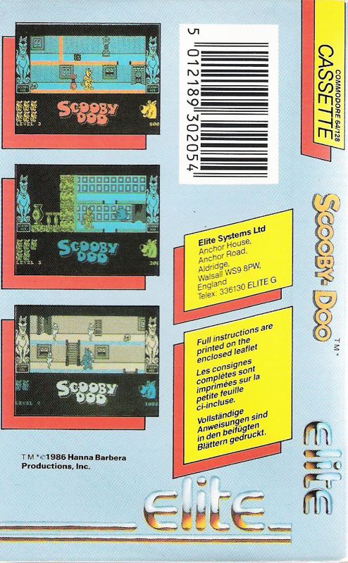 Back Cover for Scooby-Doo (Commodore 64)