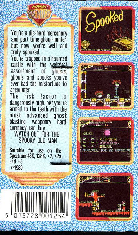 Back Cover for Spooked (ZX Spectrum)