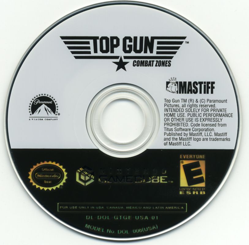 Top Gun Combat Zones cover or packaging material MobyGames