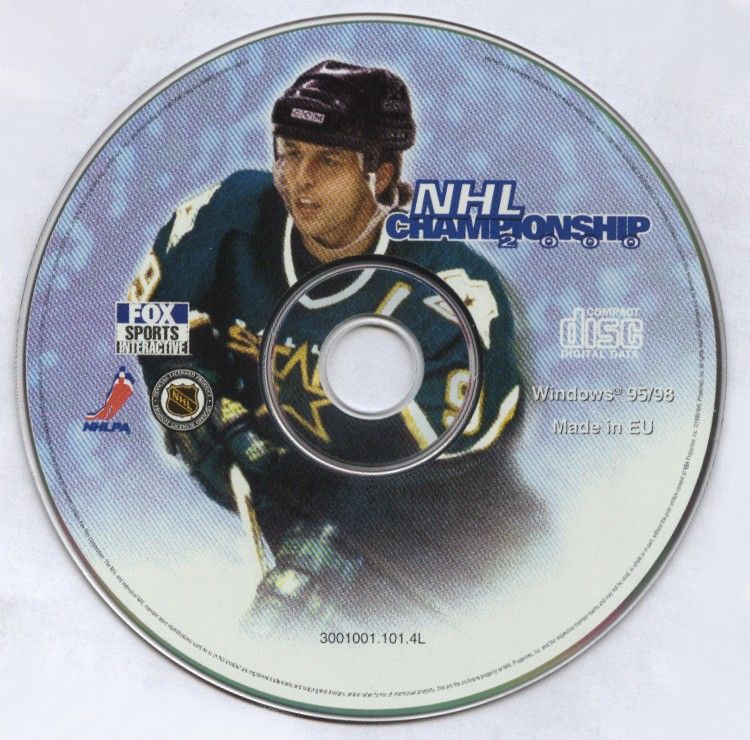 Media for NHL Championship 2000 (Windows) (European cover with Portuguese distribution stickers)