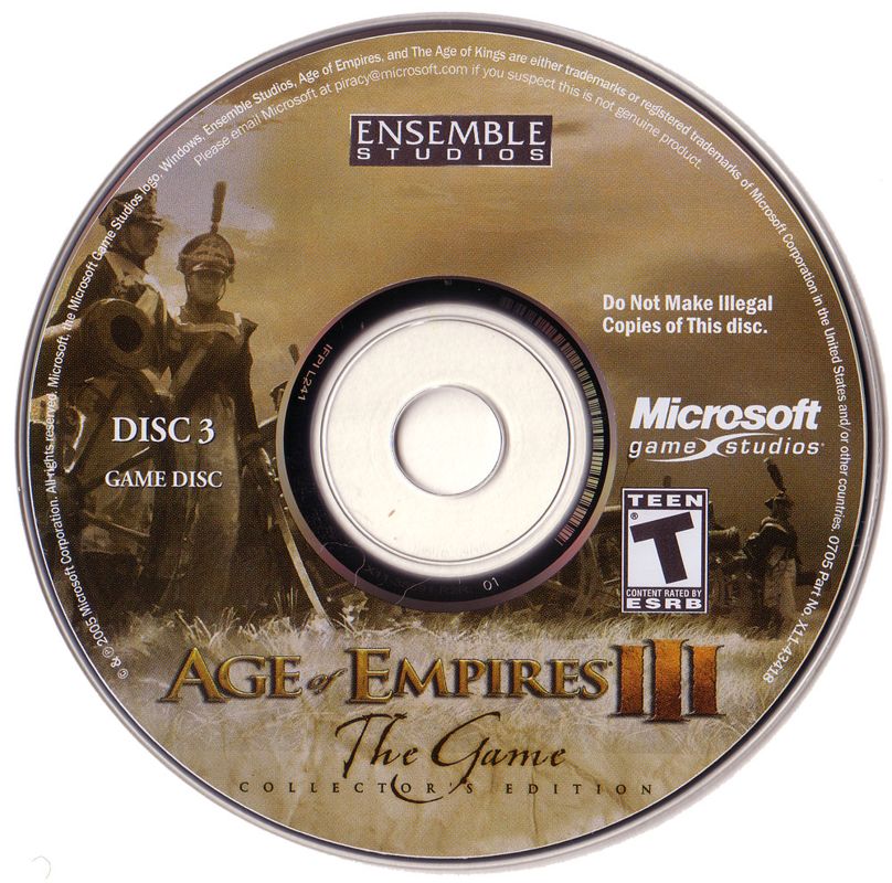 Media for Age of Empires III (Collector's Edition) (Windows): Disc 3