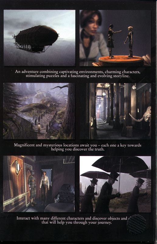 Inside Cover for Syberia (Windows): Outside Right Flap