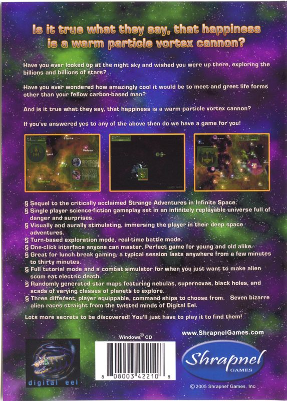Back Cover for Weird Worlds: Return to Infinite Space (Windows)