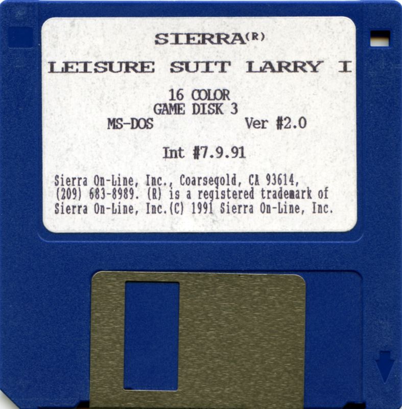Media for Leisure Suit Larry 1: In the Land of the Lounge Lizards (DOS) ("Slash" release): Disk 4/4