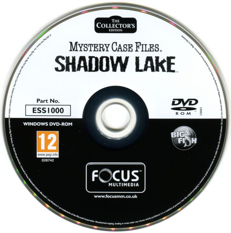 Media for Mystery Case Files: Shadow Lake (Collector's Edition) (Windows)