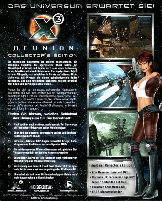 Back Cover for X³: Reunion (Collector's Edition) (Windows)