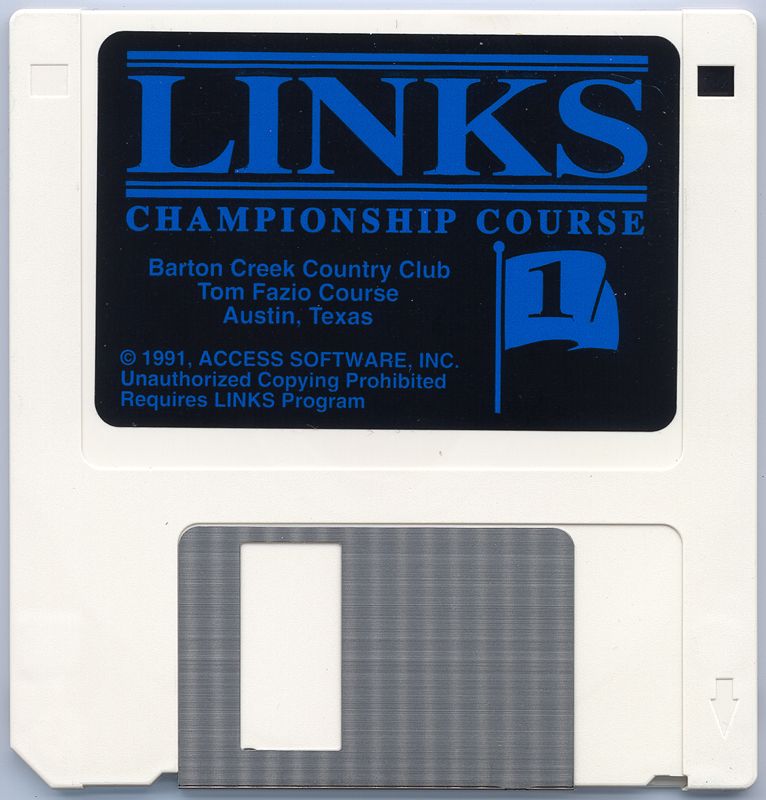 Media for Links: Championship Course - Barton Creek (DOS) (3.5" floppy disk release): Course Disk 1/2