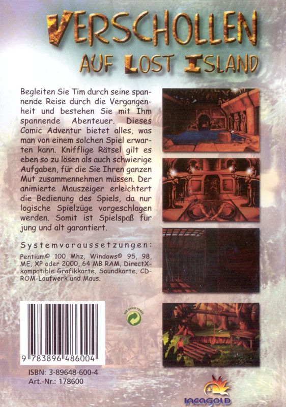 Back Cover for Missing on Lost Island (Windows)