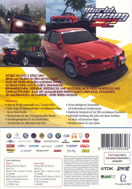 World Racing 2 cover or packaging material - MobyGames