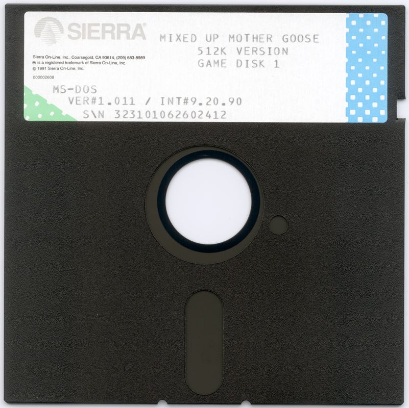 Media for Mixed-Up Mother Goose (DOS): 5.25" Disk 1/5