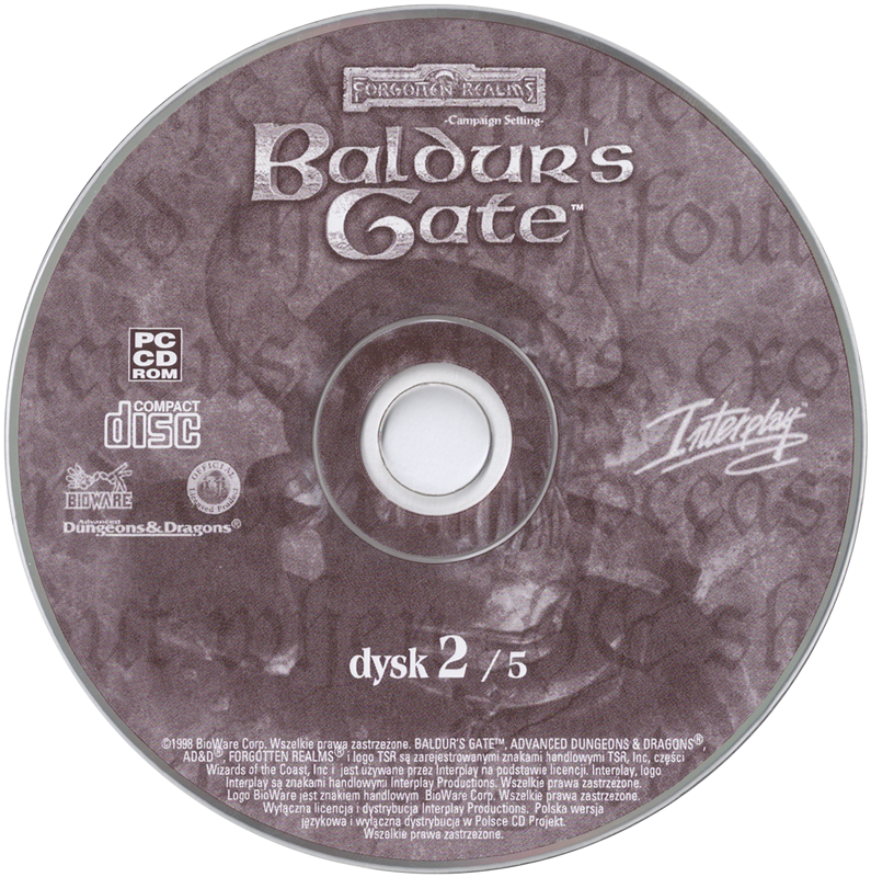 Media for Baldur's Gate: 4 in 1 Boxset (Windows): Baldur's Gate Disc 2