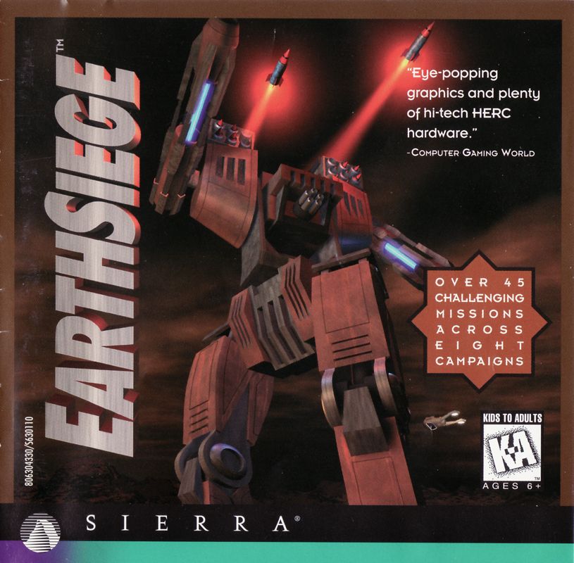 Front Cover for Metaltech: EarthSiege (DOS) (Jewel Case)