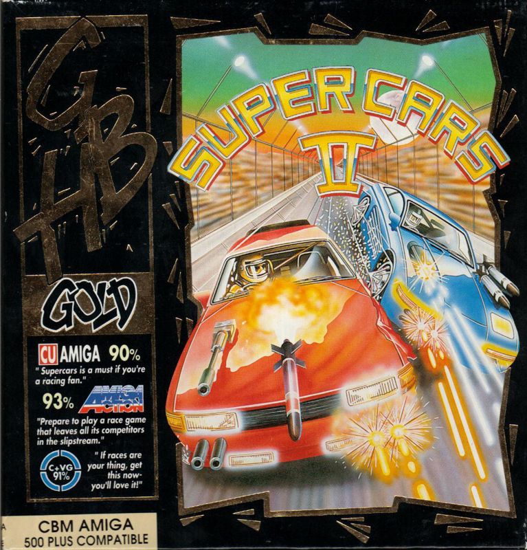 Front Cover for Super Cars II (Amiga) (GBH Gold release)