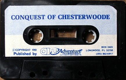 Media for Conquest of Chesterwoode (TRS-80) (Styrofoam folder)