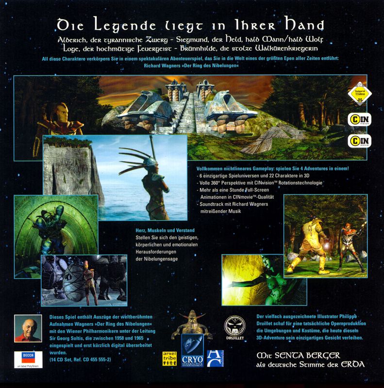 Back Cover for Ring: The Legend of the Nibelungen (Windows) (2nd release)