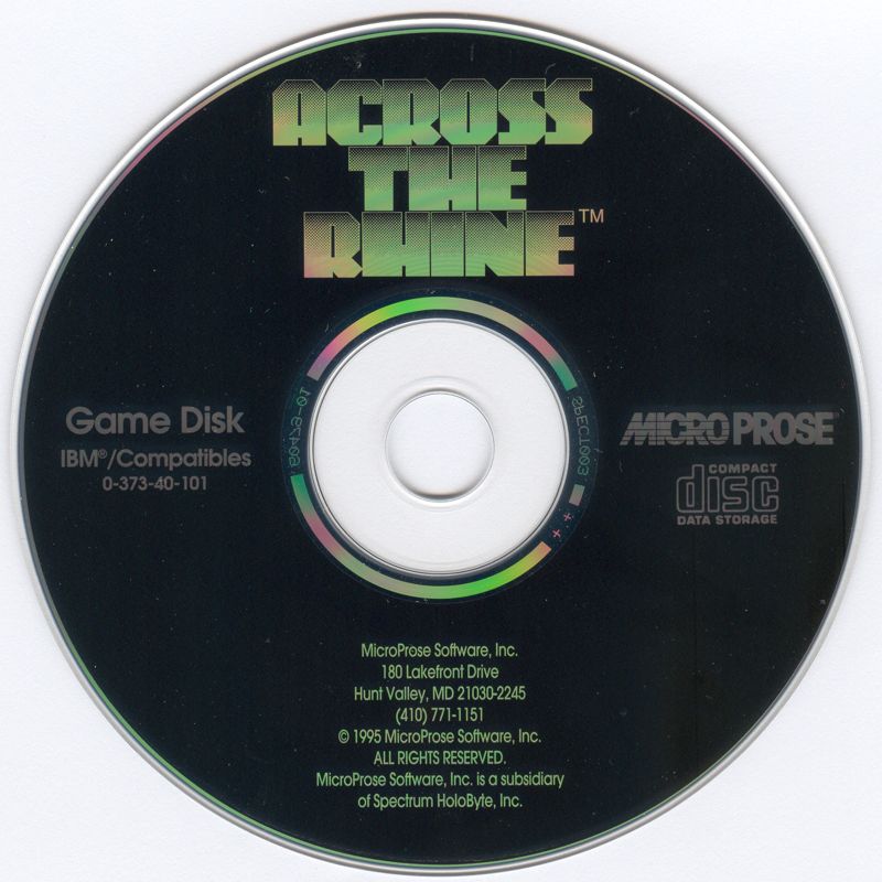 Media for Across the Rhine (DOS): Game Disk