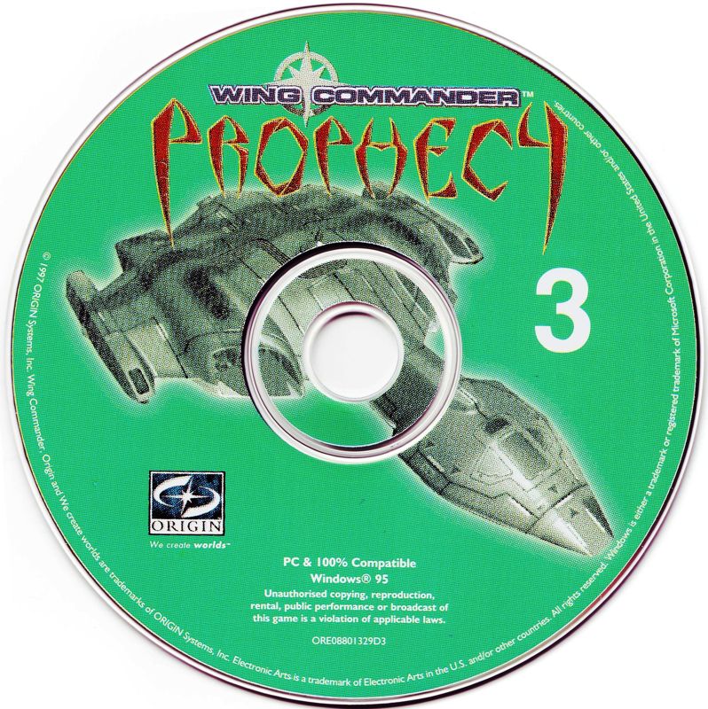 Media for Wing Commander: Prophecy (Windows): Disc 3