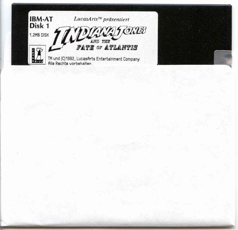 Media for Indiana Jones and the Fate of Atlantis (DOS) (English version with German covers, 5.25'' floppy release): Disk 1/6