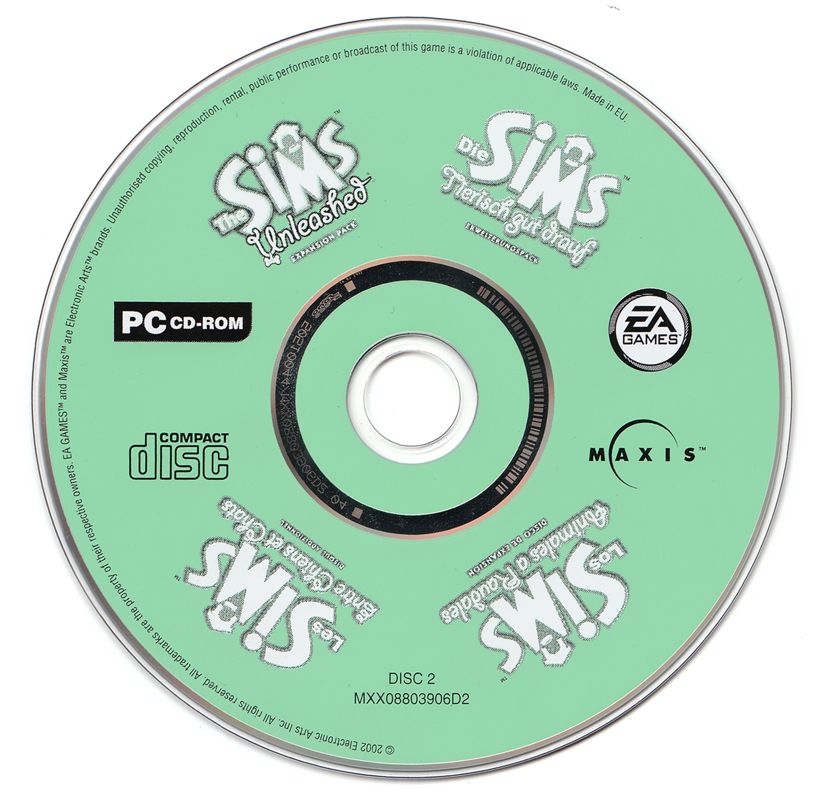 Media for The Sims: Unleashed (Windows): Disc 2