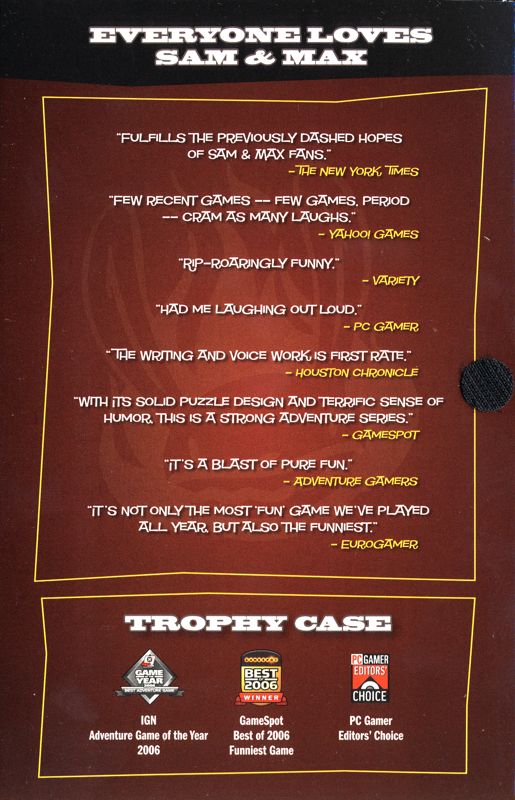 Inside Cover for Sam & Max: Season One (Windows): Flap #2