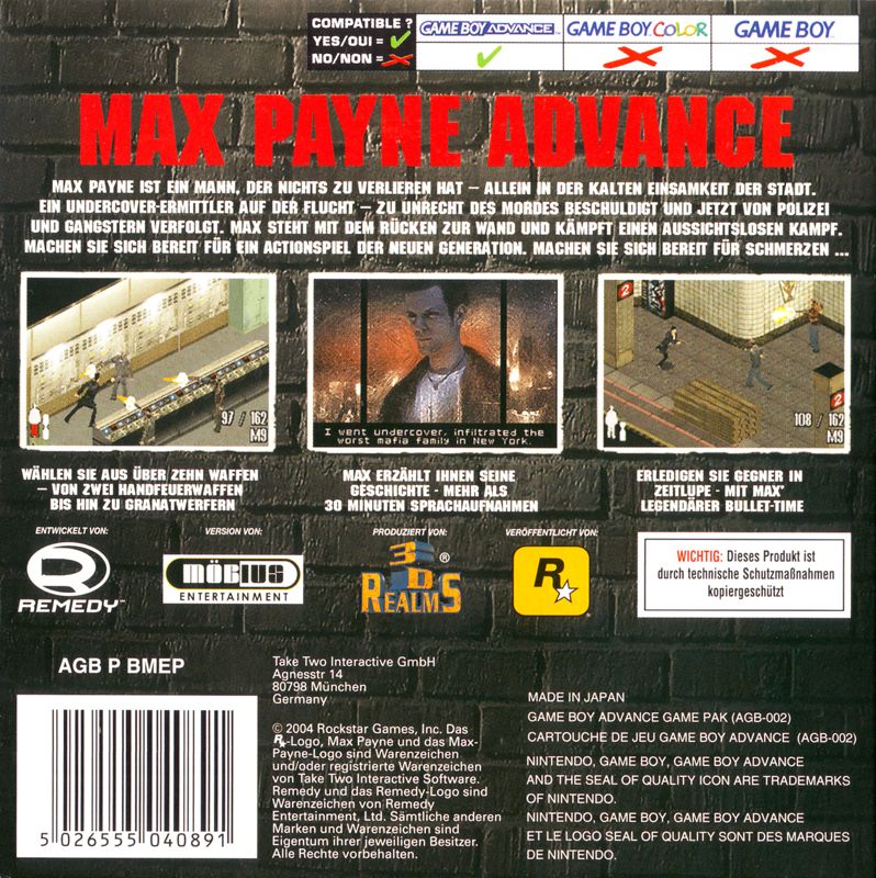 Max Payne 3 cover or packaging material - MobyGames