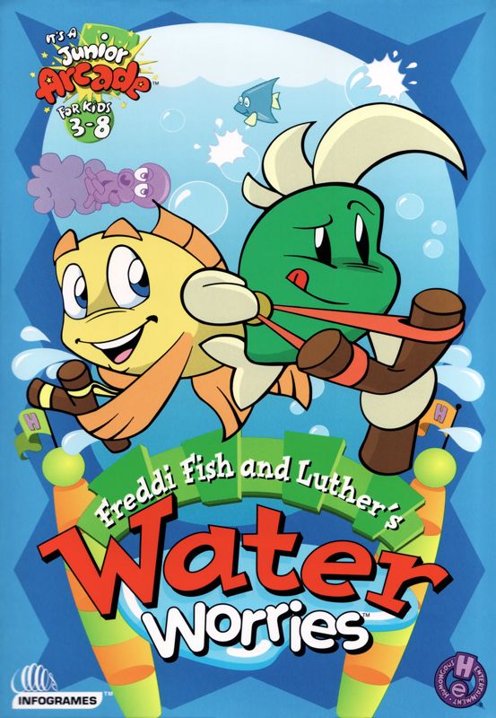 Front Cover for Freddi Fish and Luther's Water Worries (Macintosh and Windows and Windows 3.x) (Infogrames re-release)