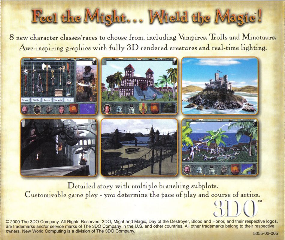 Other for Might and Magic VIII: Day of the Destroyer (Windows): Jewel Case - Back