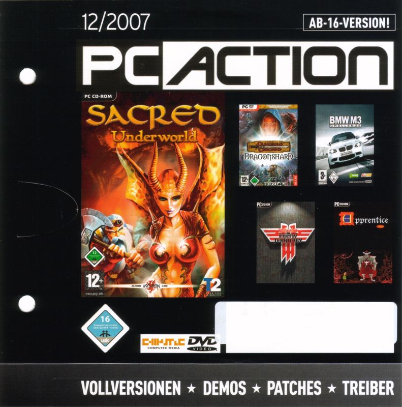 Other for Sacred: Underworld (Windows) (PC Action 12/2007 covermount): Sleeve - Front