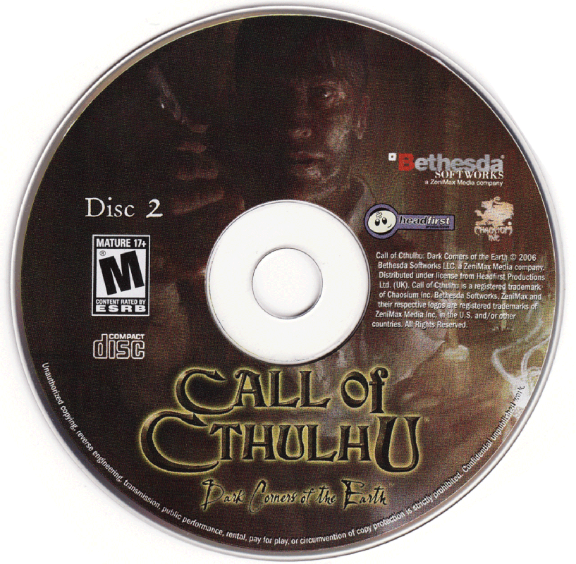 Media for Call of Cthulhu: Dark Corners of the Earth (Windows): Disc 2