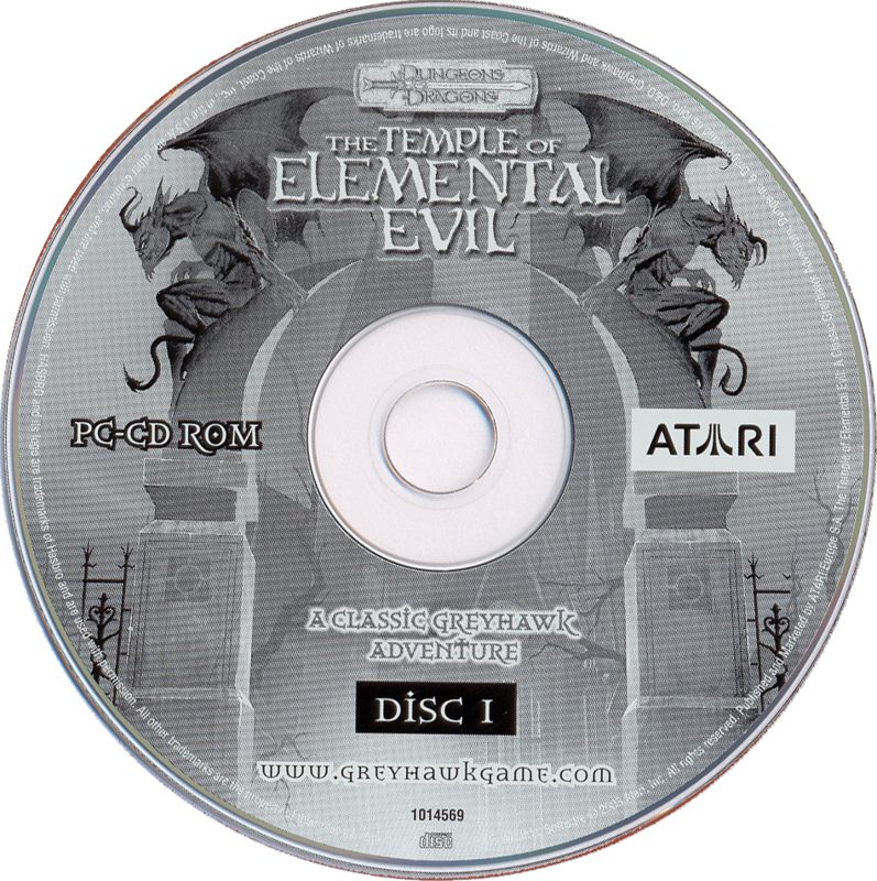 Media for Atari Action Triple Pack (Windows): The Temple of Elemental Evil Disc 1