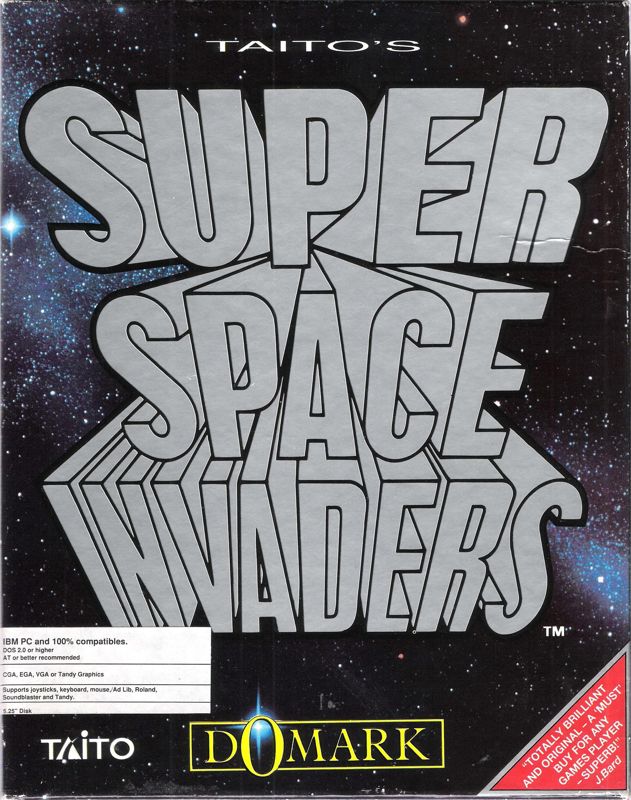 Front Cover for Taito's Super Space Invaders (DOS) (5.25" Release)