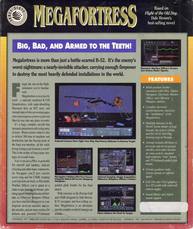 Back Cover for Megafortress (DOS) (3.5" release)