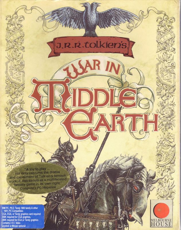 Front Cover for J.R.R. Tolkien's War in Middle Earth (DOS) (5.25 Disk Release)