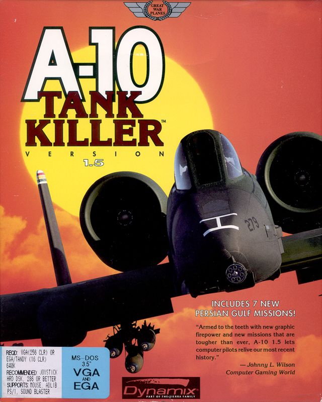 Front Cover for A-10 Tank Killer (DOS) (version 1.5)