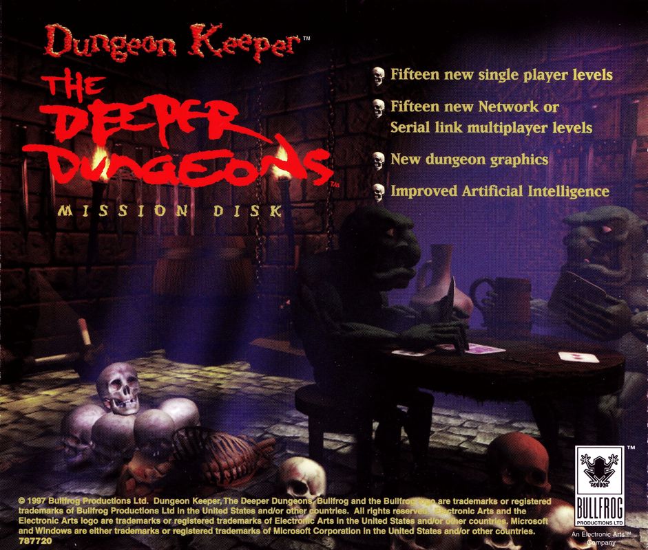 Other for Dungeon Keeper: The Deeper Dungeons (DOS and Windows): Jewel Case - Back