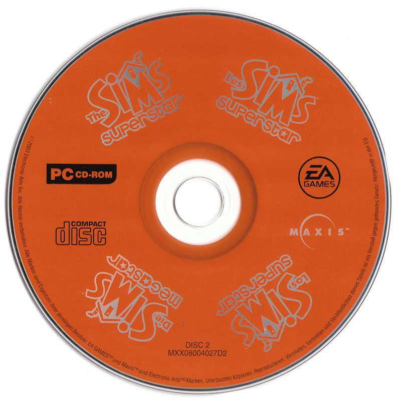 Media for The Sims: Superstar (Windows): Disc 2