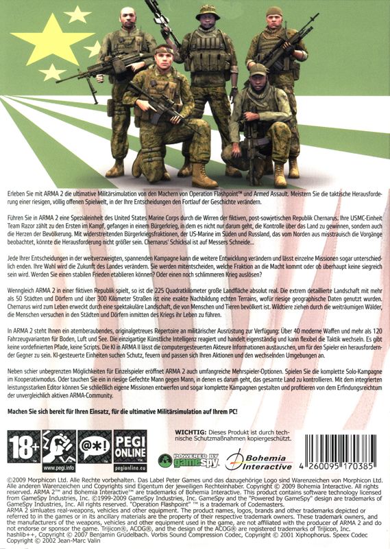 Back Cover for Arma II (Windows)