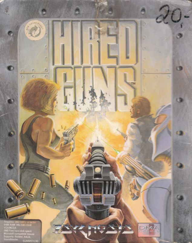 Front Cover for Hired Guns (DOS) (3.5" HD Disk release)