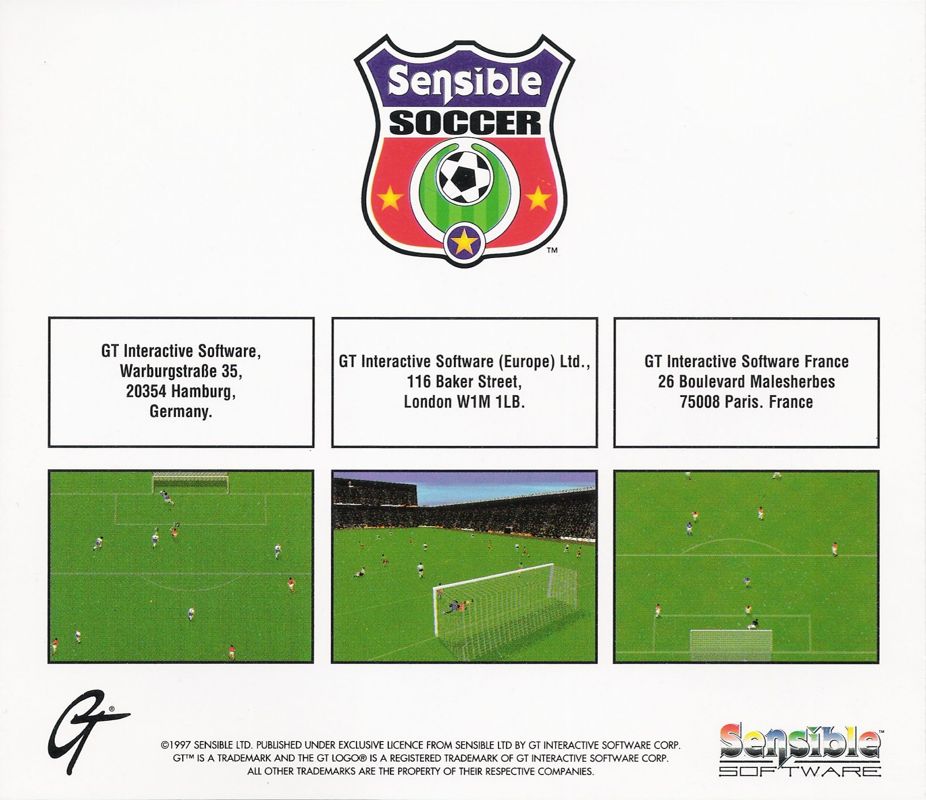 Other for Sensible Soccer '98 (Windows): Jewel Case - Back