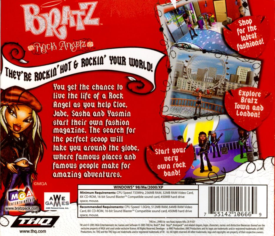 Back Cover for Bratz Rock Angelz (Windows)