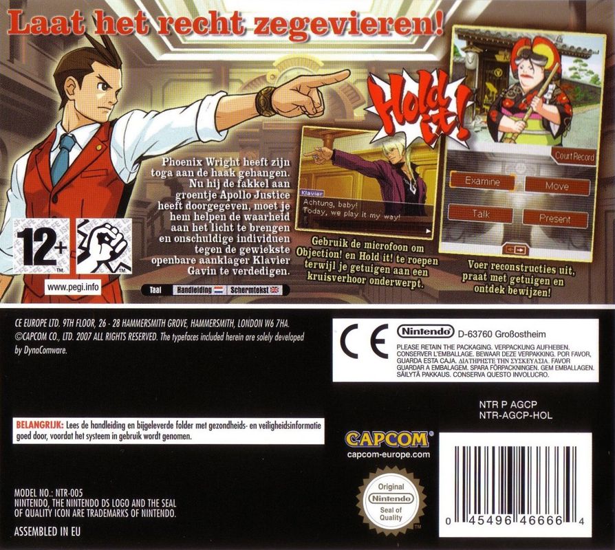 Apollo Justice: Ace Attorney, Nintendo DS, Jogos