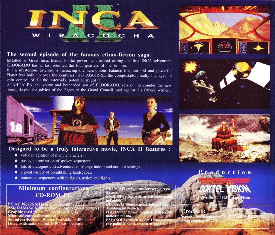 Other for Inca I & II: Collector's Edition (DOS): Jewel Case - Back - Inca 2
