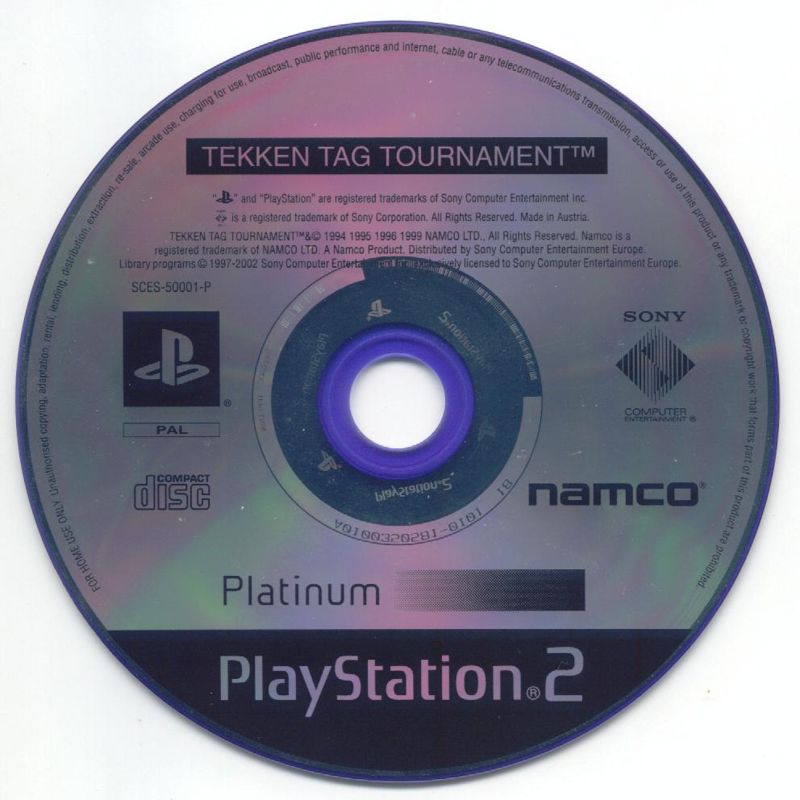 Media for Tekken Tag Tournament (PlayStation 2) (Platinum release)